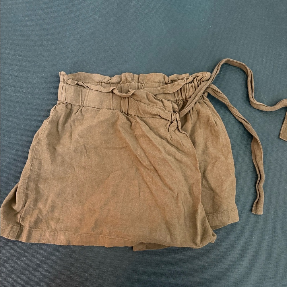 Casual green linen Women's Skort